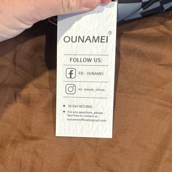 Ounamei Checkered Black and Gray Women’s Fits Everything Bag - Picture 7 of 7